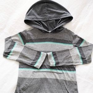 Boy's Top Grey Stripes Size 6 Hoodie